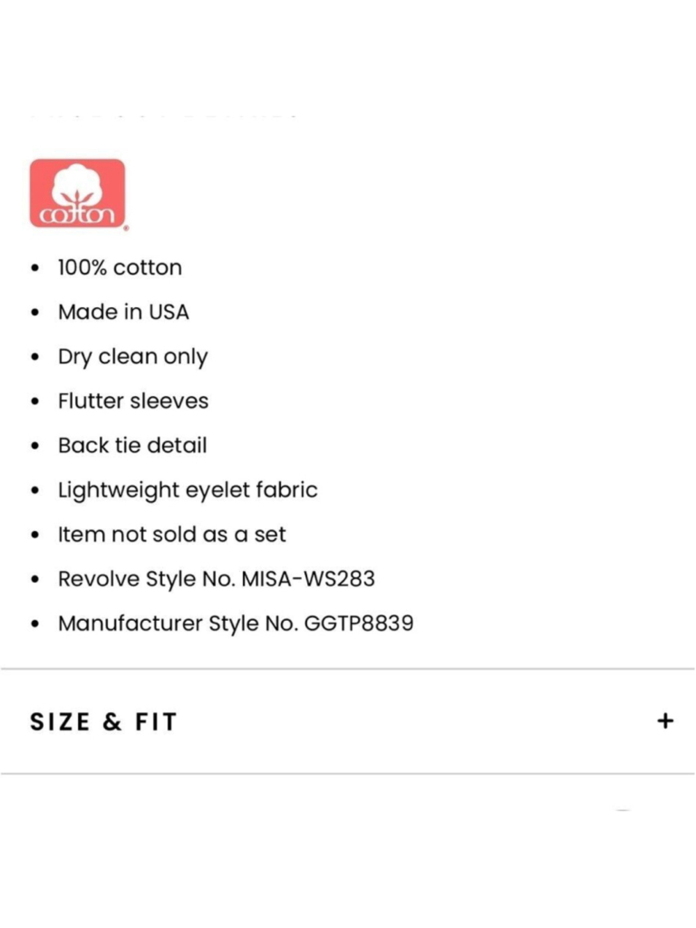 NWT MISA Abelia Top, Size XS - Picture 10 of 11